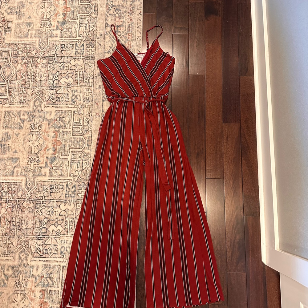 Evereve size L Knit Stripe Jumpsuit NWt